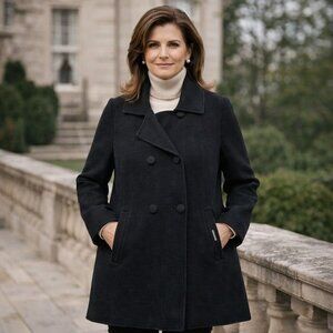 Geiger Pure Wool Peacoat Jacket Coat Medium Made in Austria